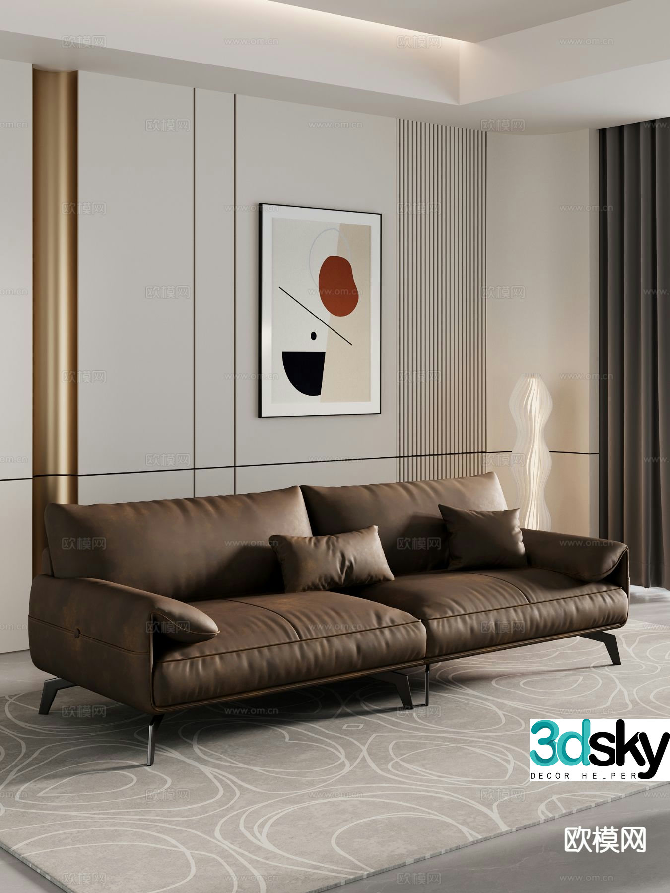 Modern love sofa 3d model