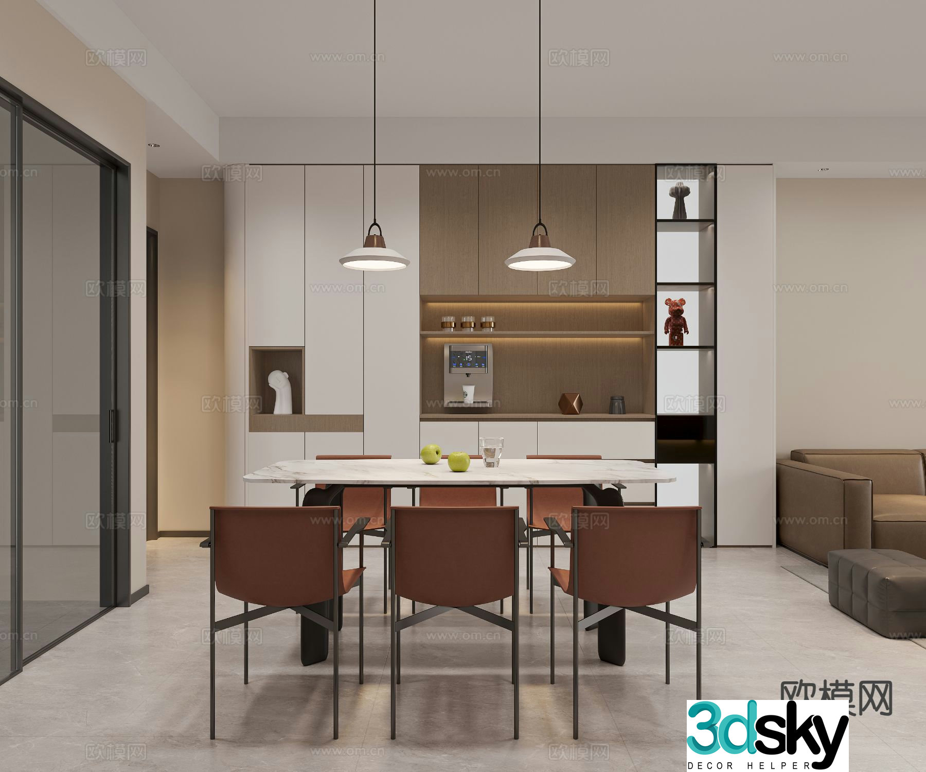 Modern restaurant 3d model