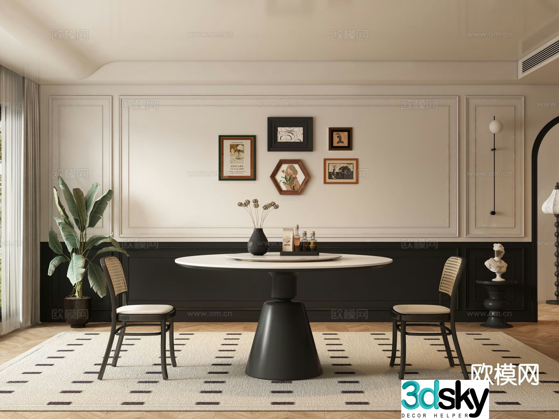 French restaurant 3d model