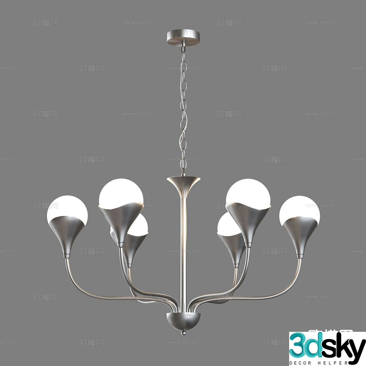 Modern minimalist chandelier dining room chandelier living room chandelier 3d model