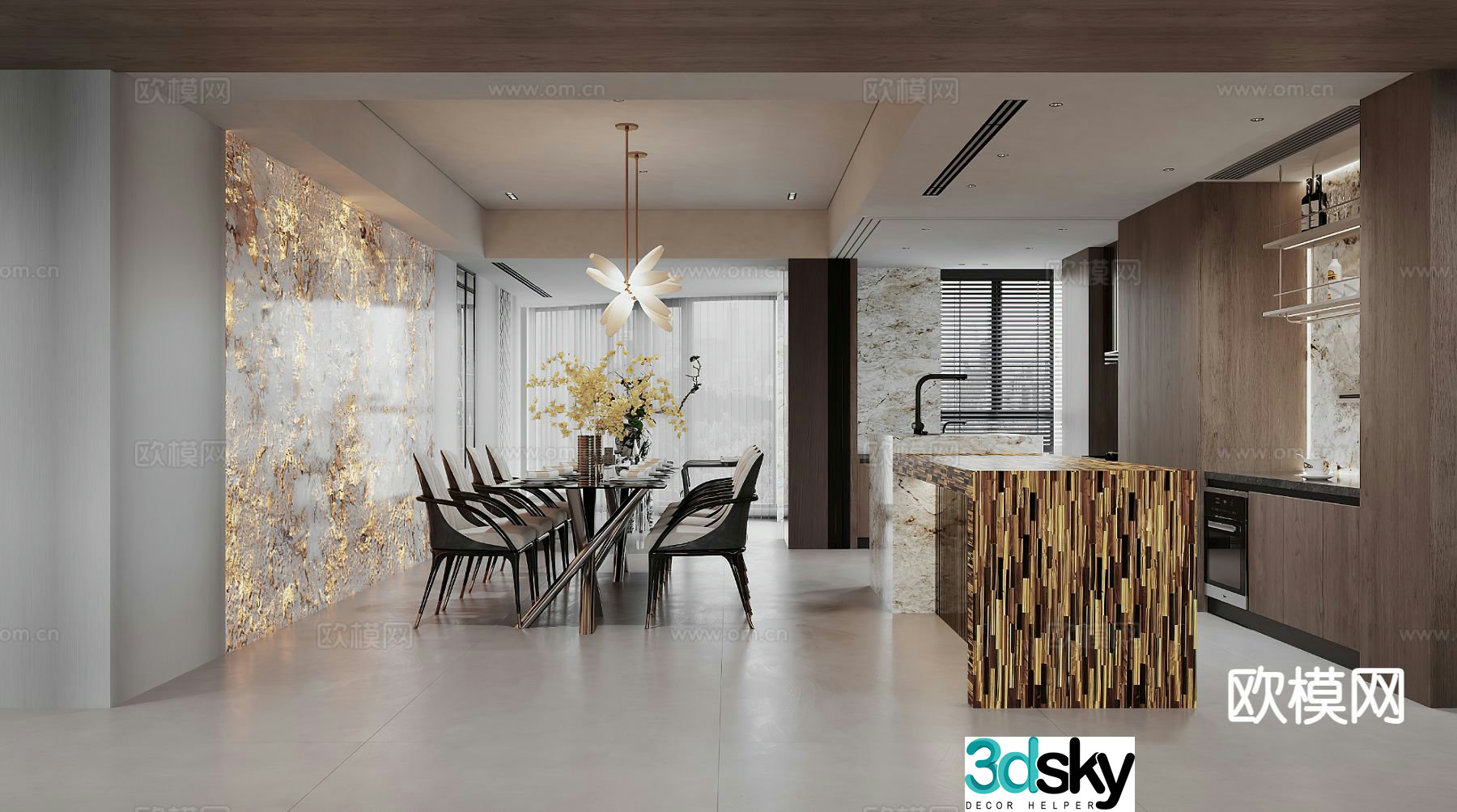 Modern restaurant 3d model