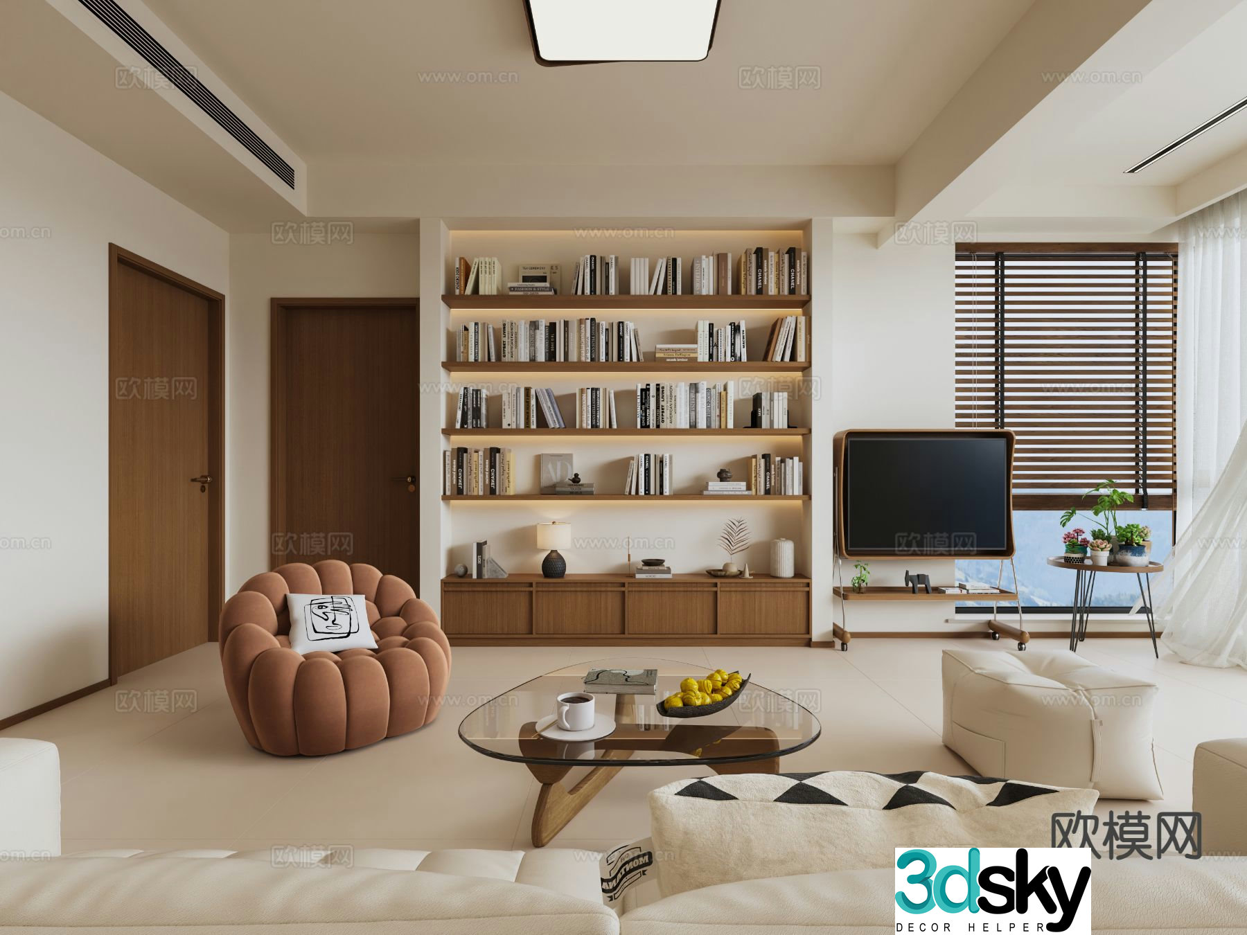 Medieval style living room 3D model
