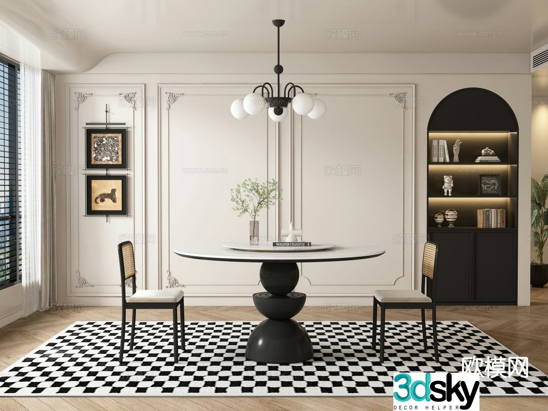 French restaurant 3d model
