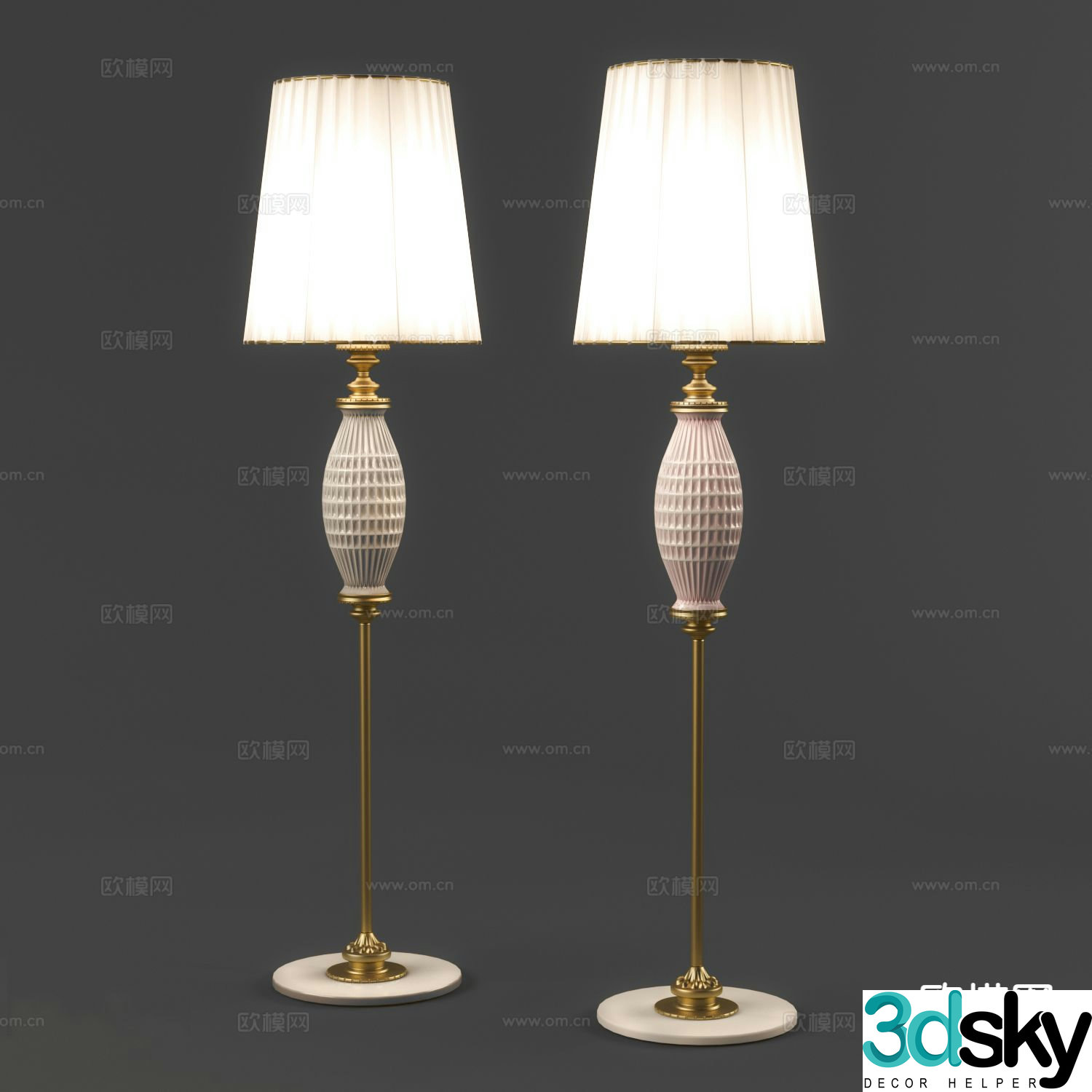 Nordic floor lamp 3d model