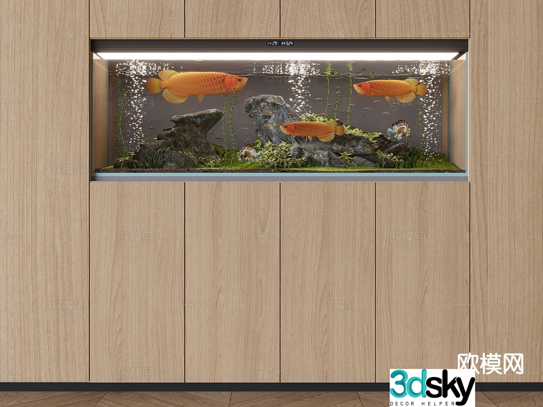 fish tank aquarium 3d model