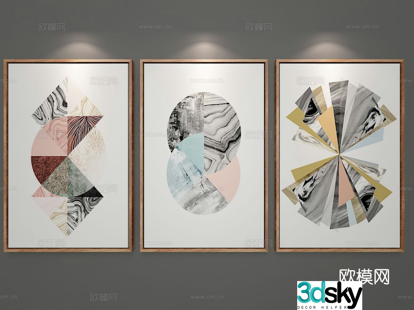 Decorative painting art painting hanging painting 3d model