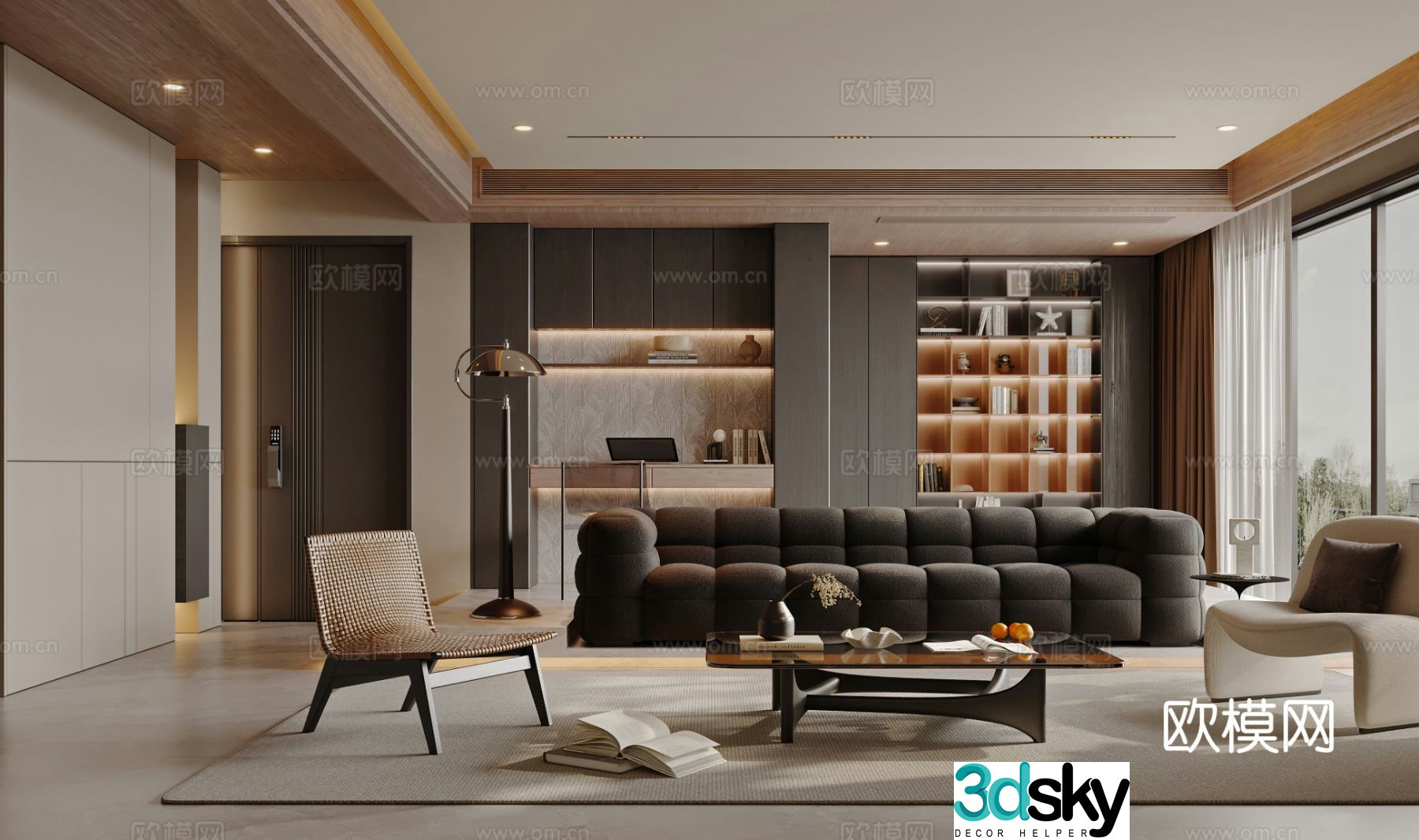 Modern living room 3d model
