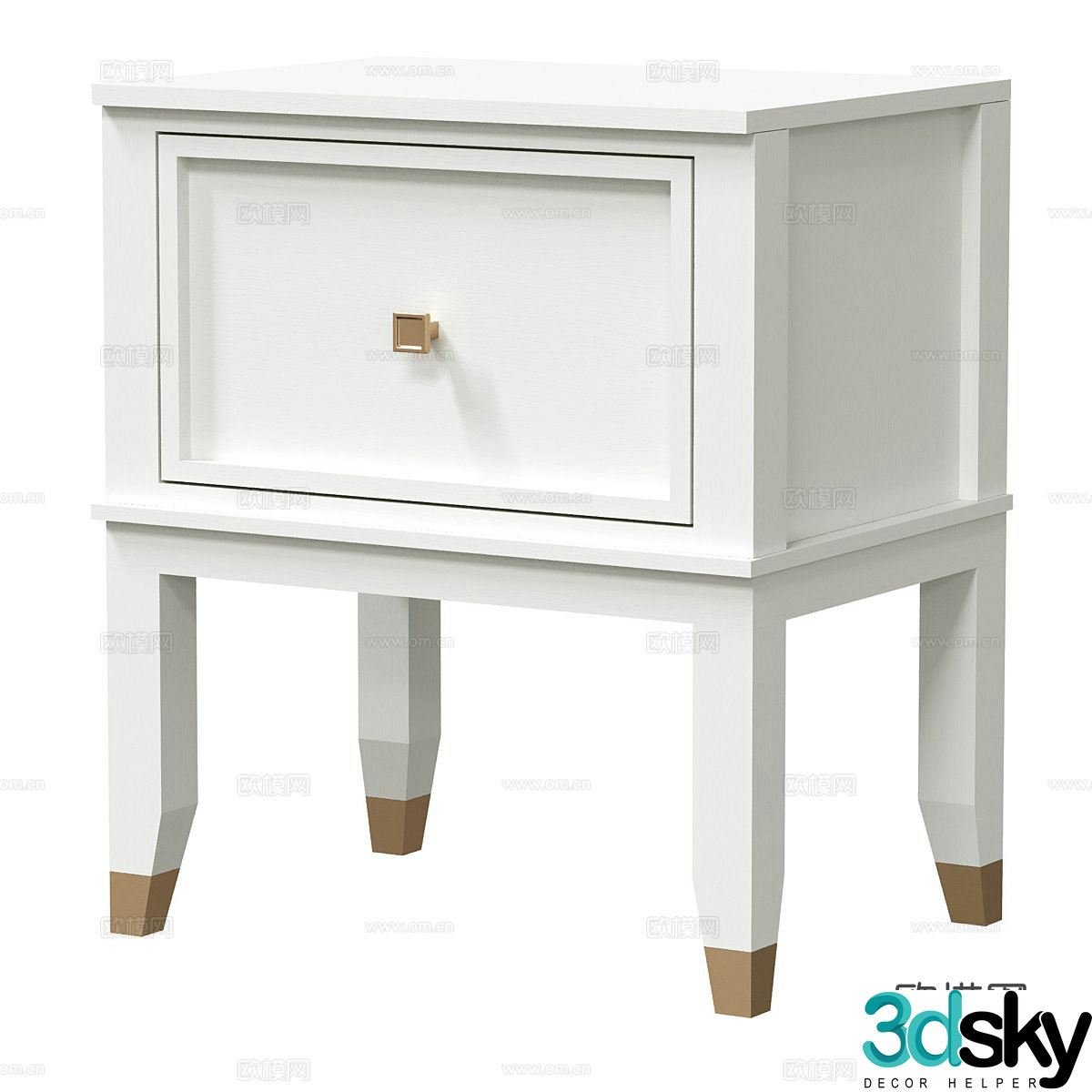 Modern bedside table 3d model