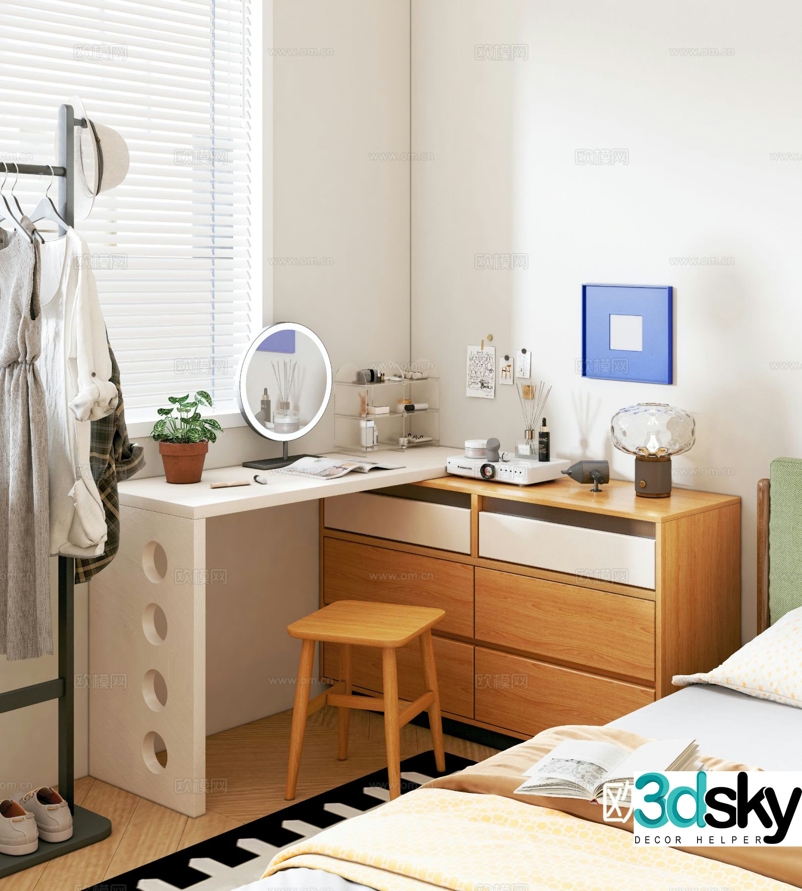 Modern dressing table 3d model
