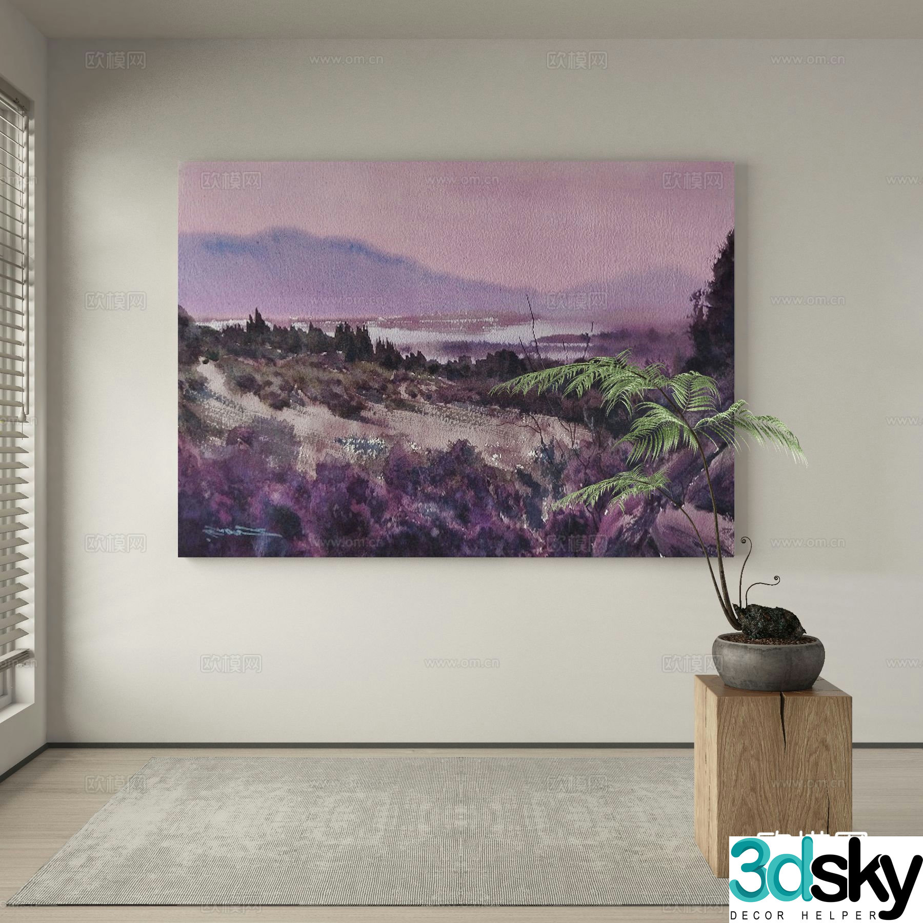 Decorative painting texture painting hanging painting 3d model