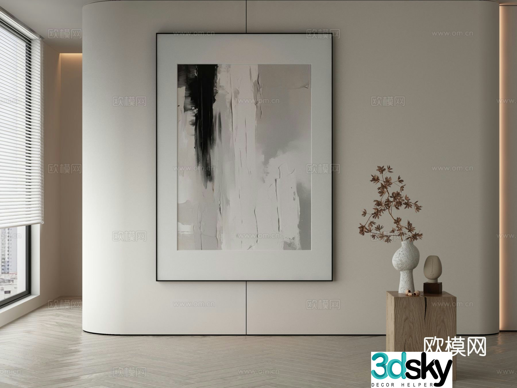 Decorative painting texture painting hanging painting 3d model