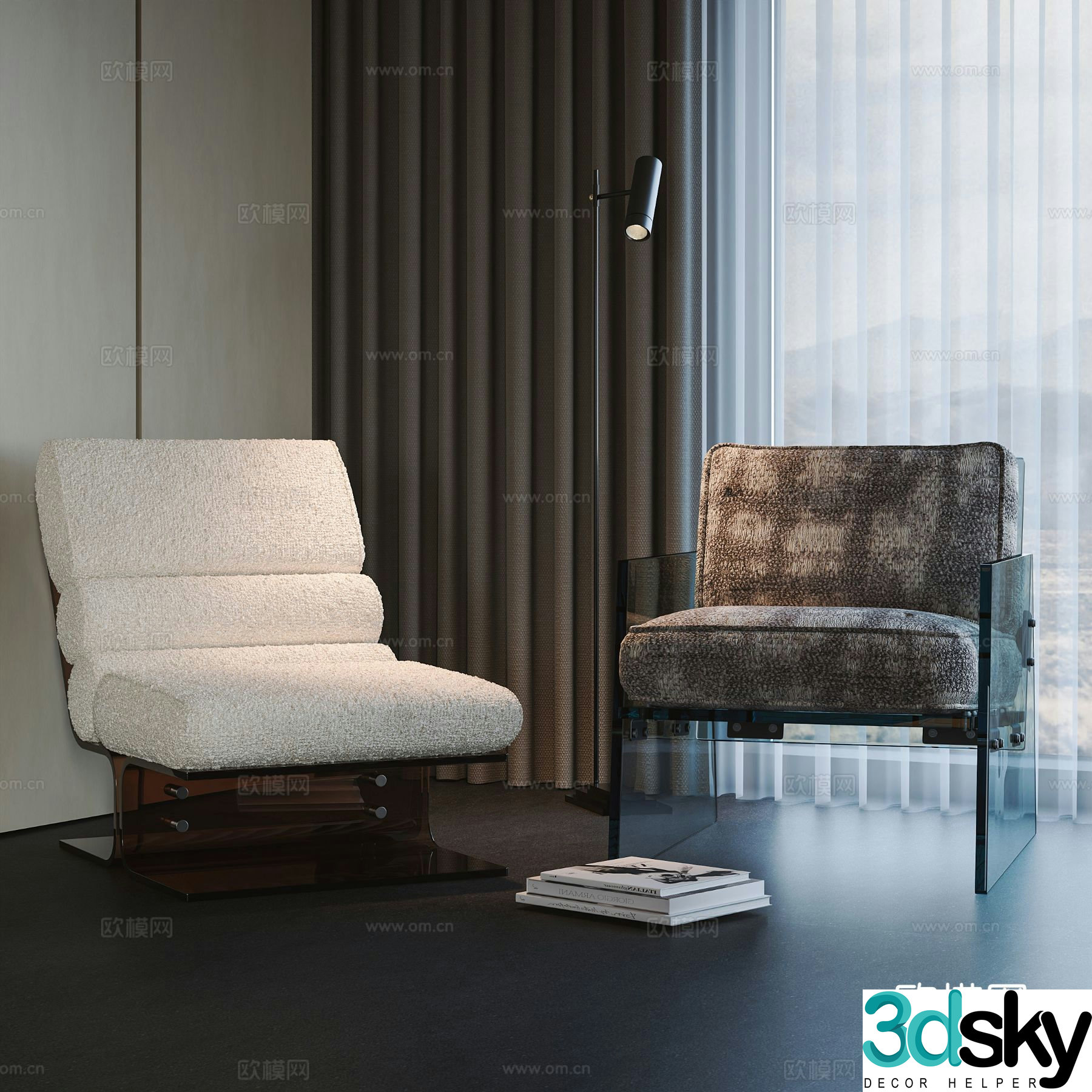 Modern lounge chair 3d model