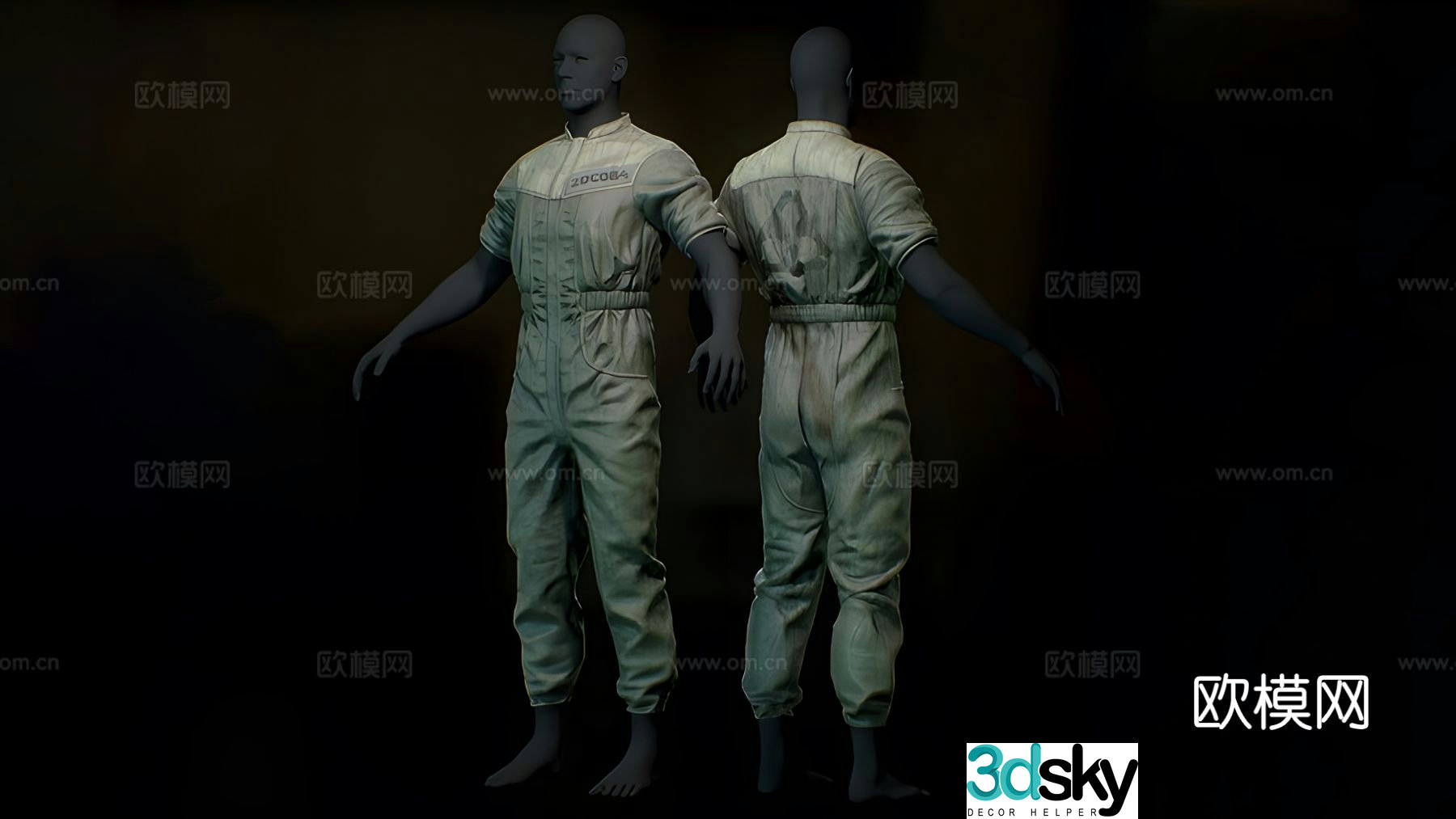 hero suit clothes overalls model 3d model