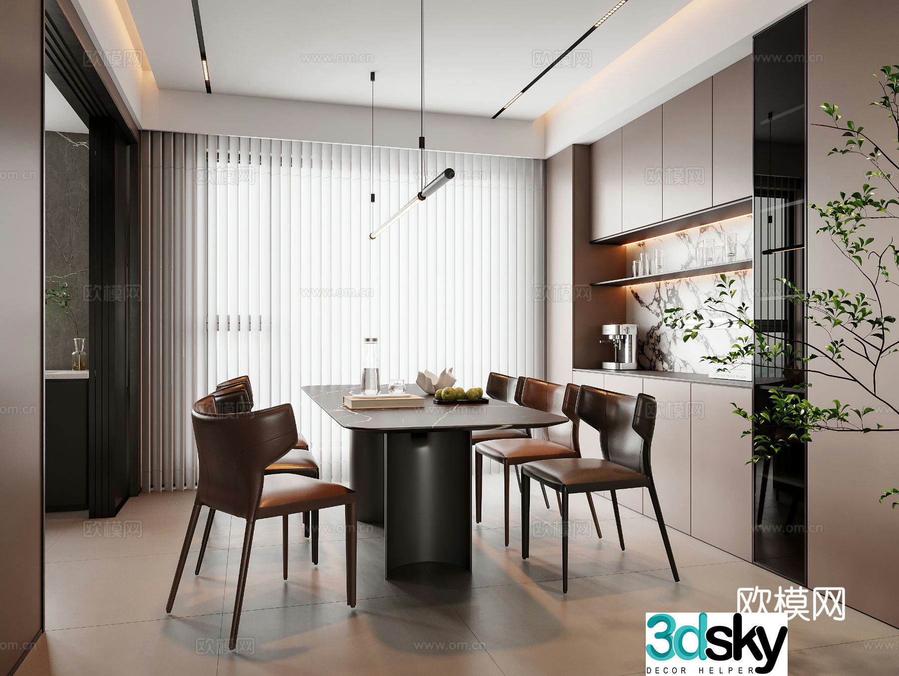 Italian restaurant 3d model