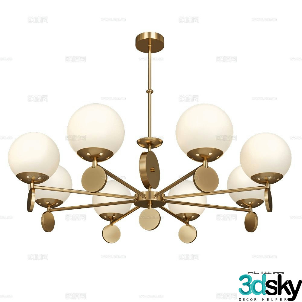 Stilfort light luxury chandelier hall chandelier 3d model