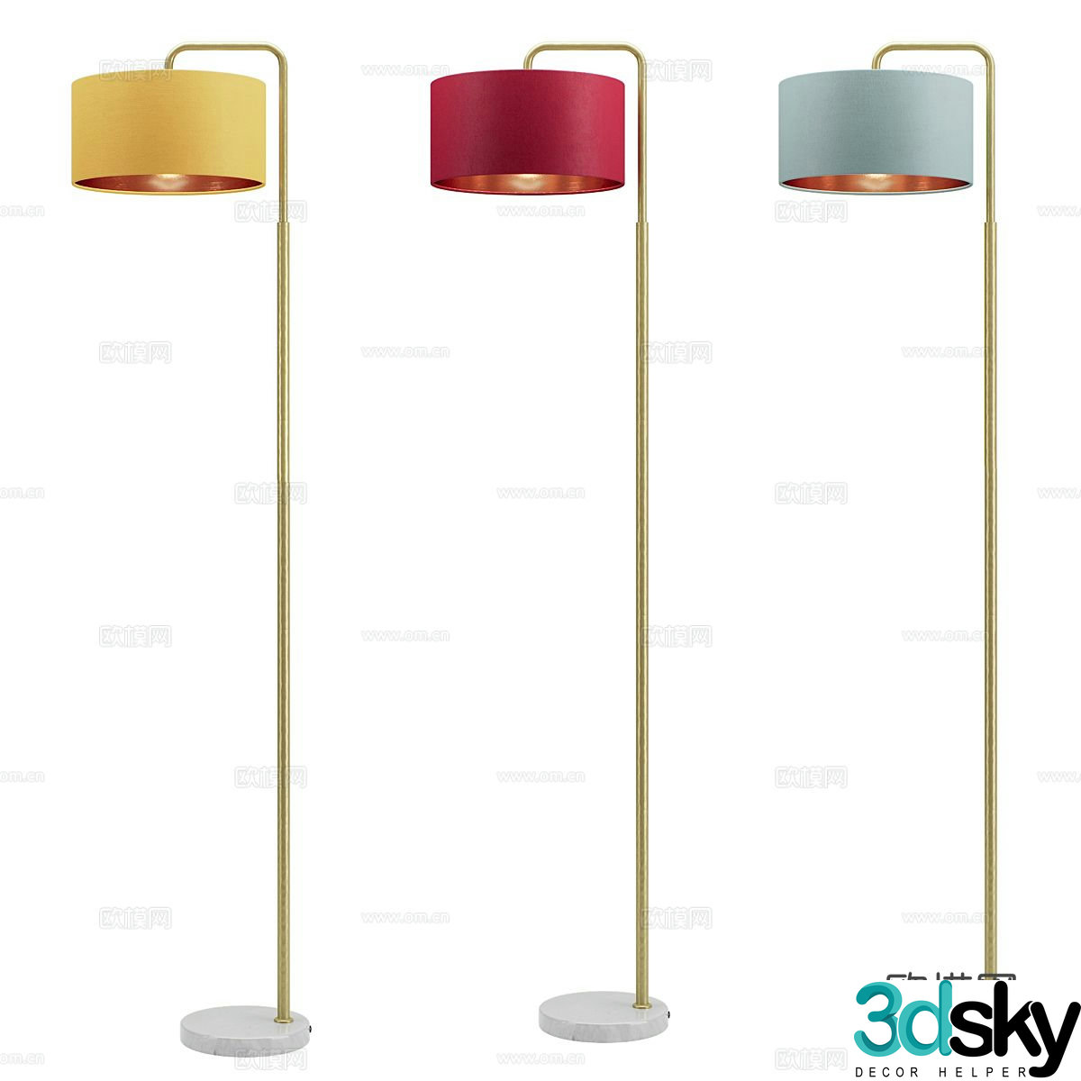 Light luxury floor lamp 3D model