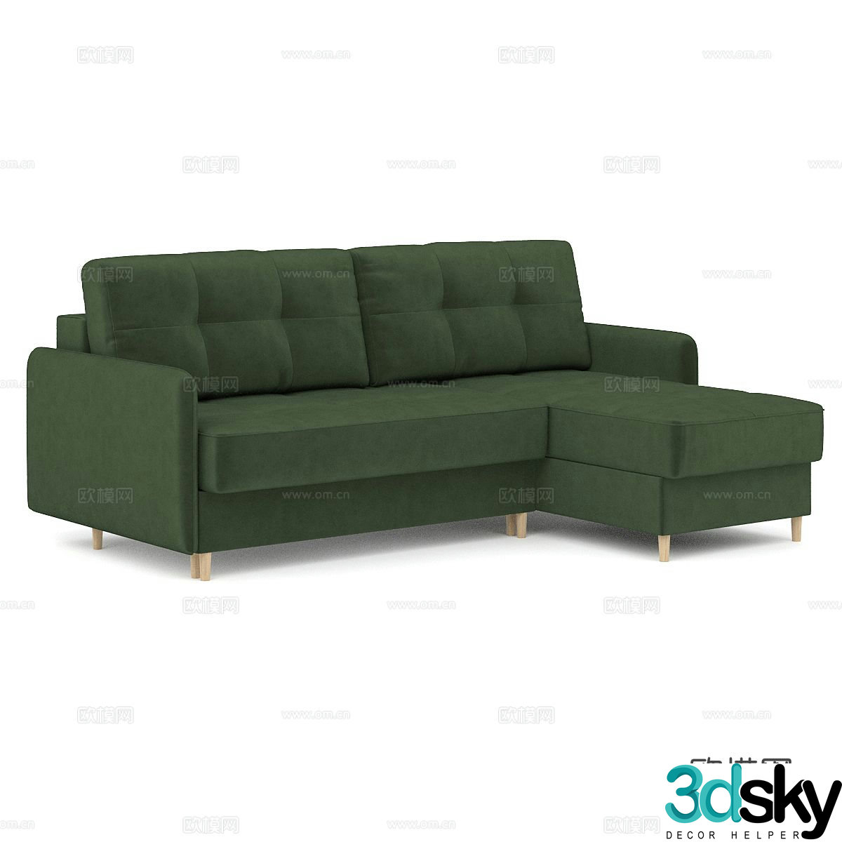 Modern minimalist sofa corner sofa 3d model