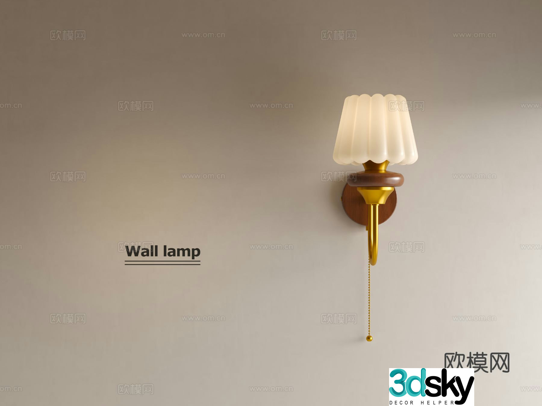 Wabi-sabi wall lamp 3d model