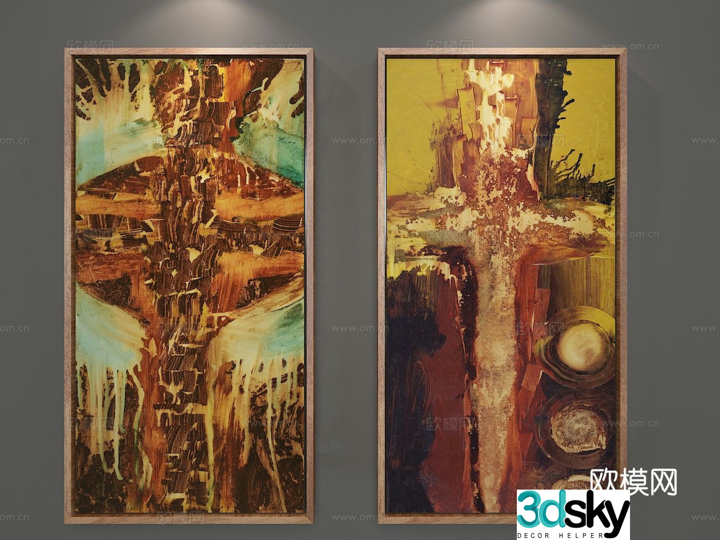 Art painting texture painting decorative painting 3d model