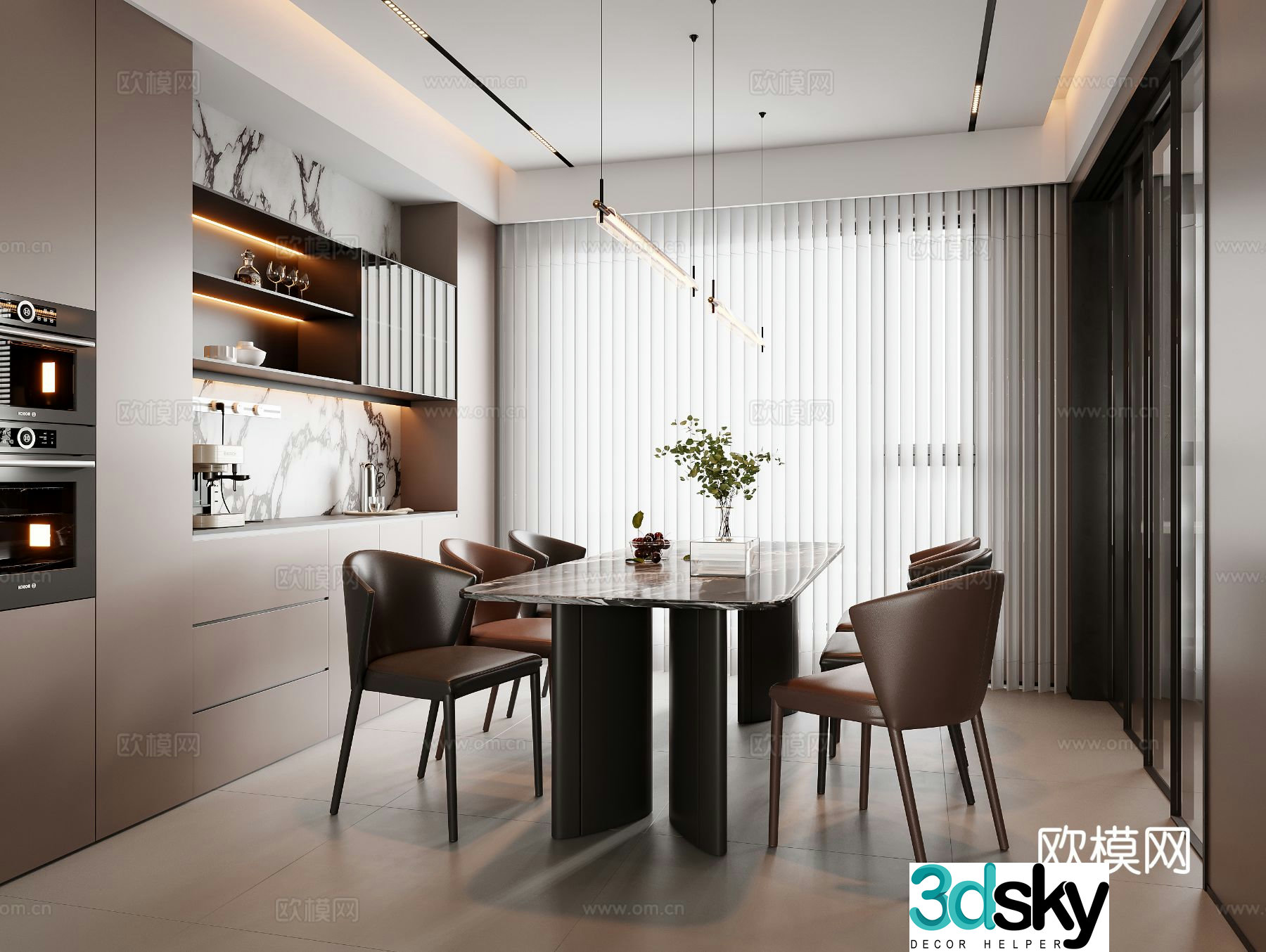 Italian restaurant 3d model
