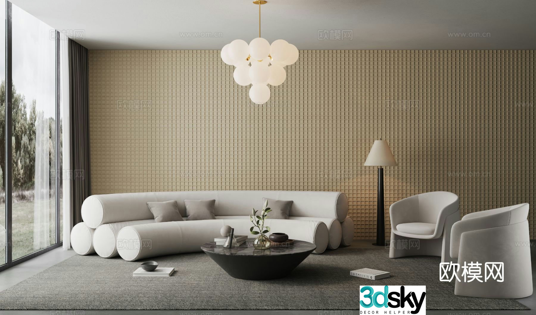 Modern living room 3d model