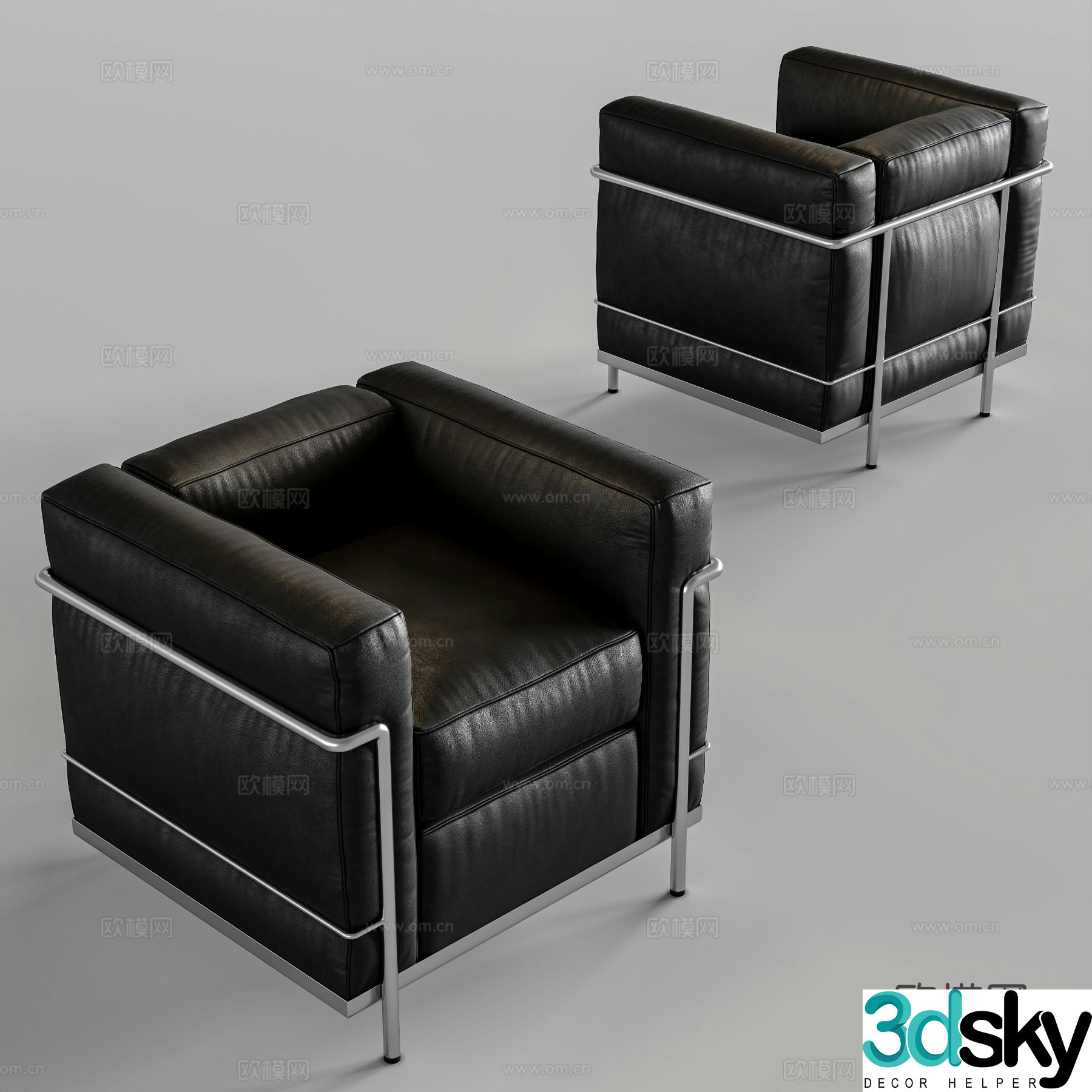 Modern single sofa 3d model