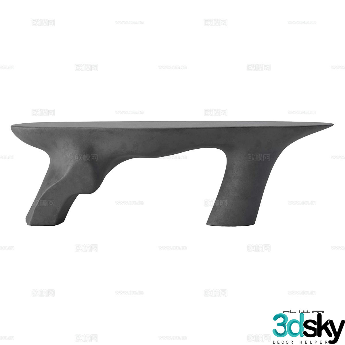 Modern end view platform 3d model