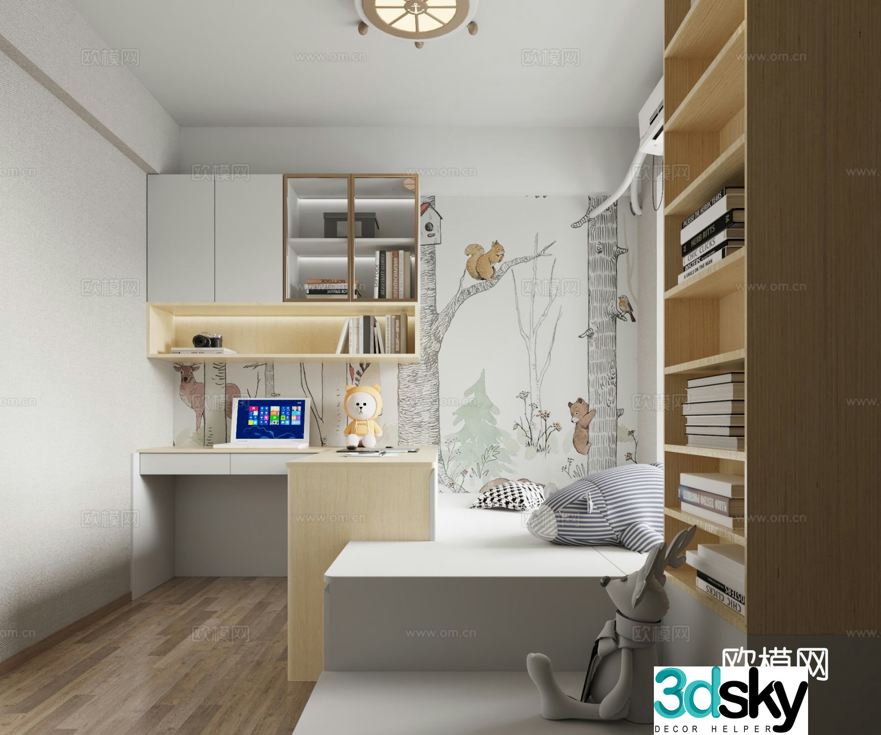 Modern tatami children’s room 3d model