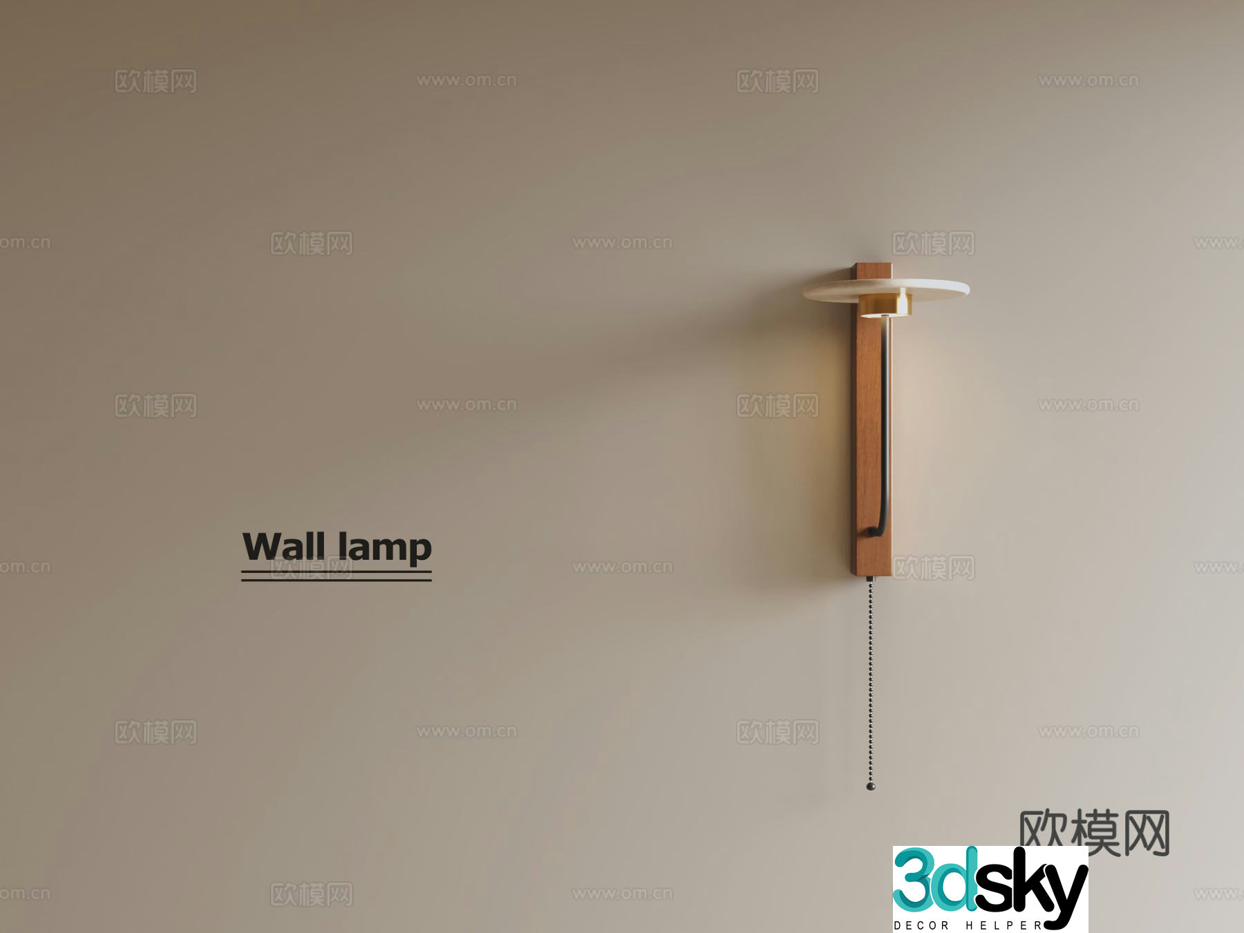 Wabi-sabi wall lamp 3d model