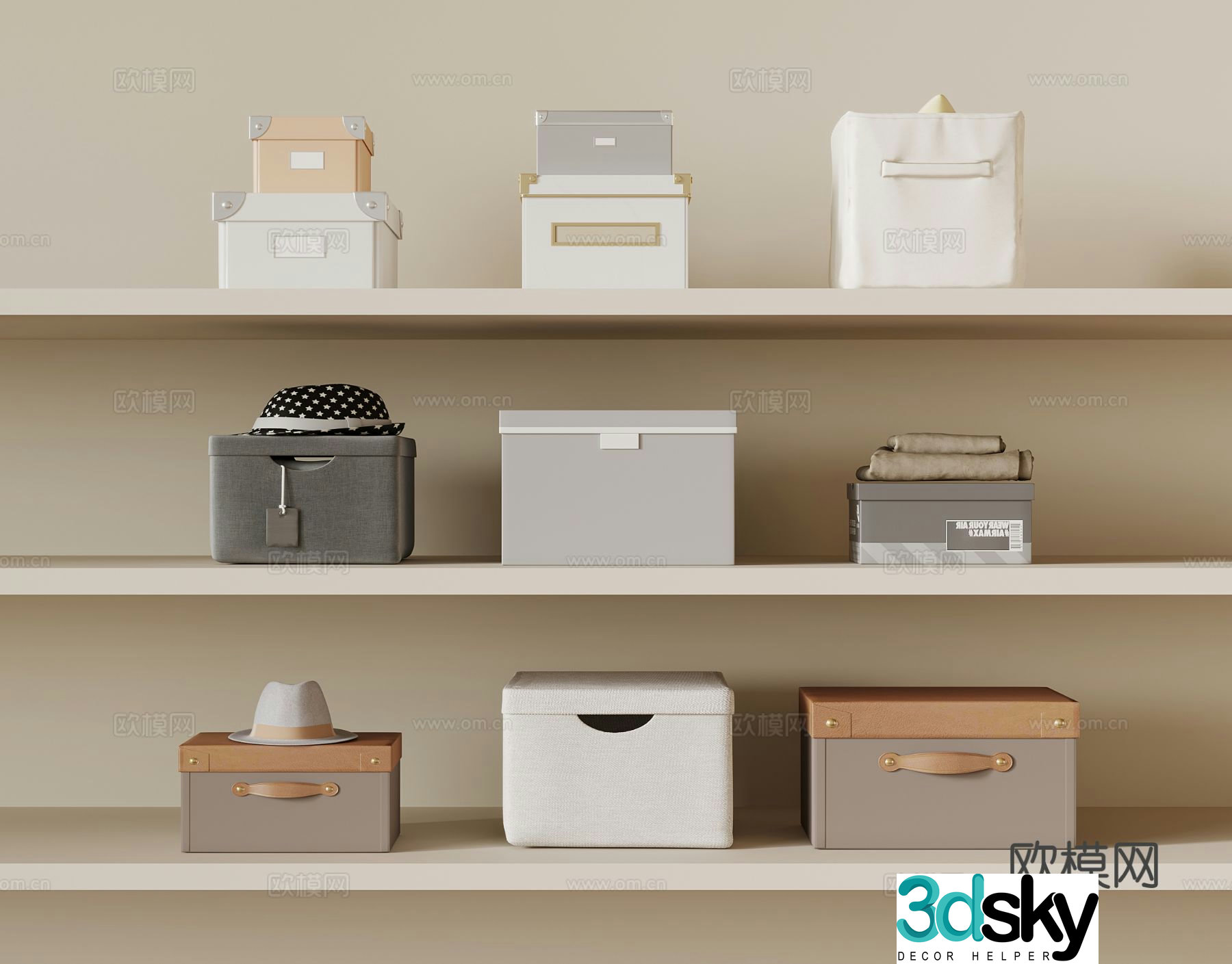 Modern storage box storage box 3d model