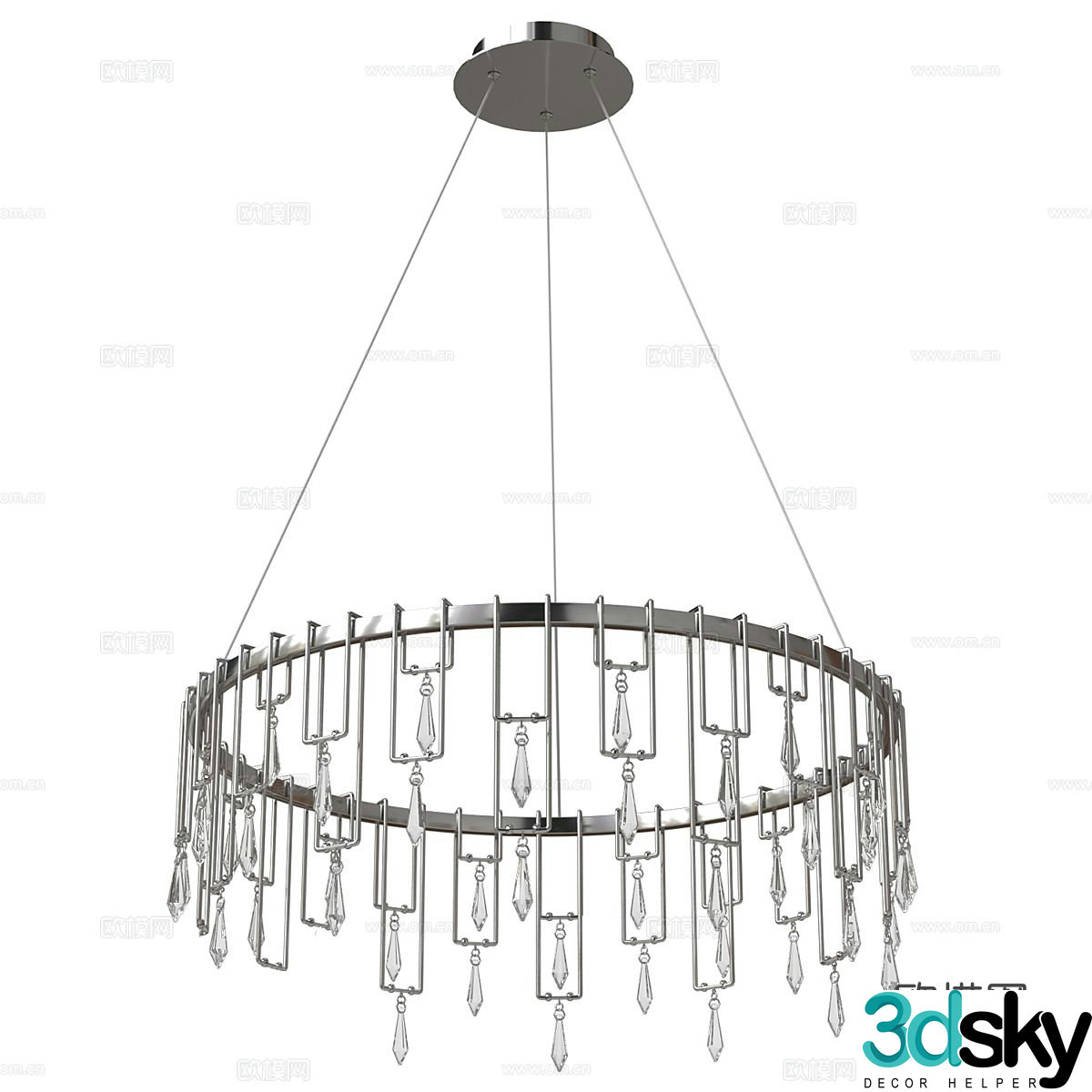 Modern minimalist chandelier dining room chandelier living room chandelier 3d model