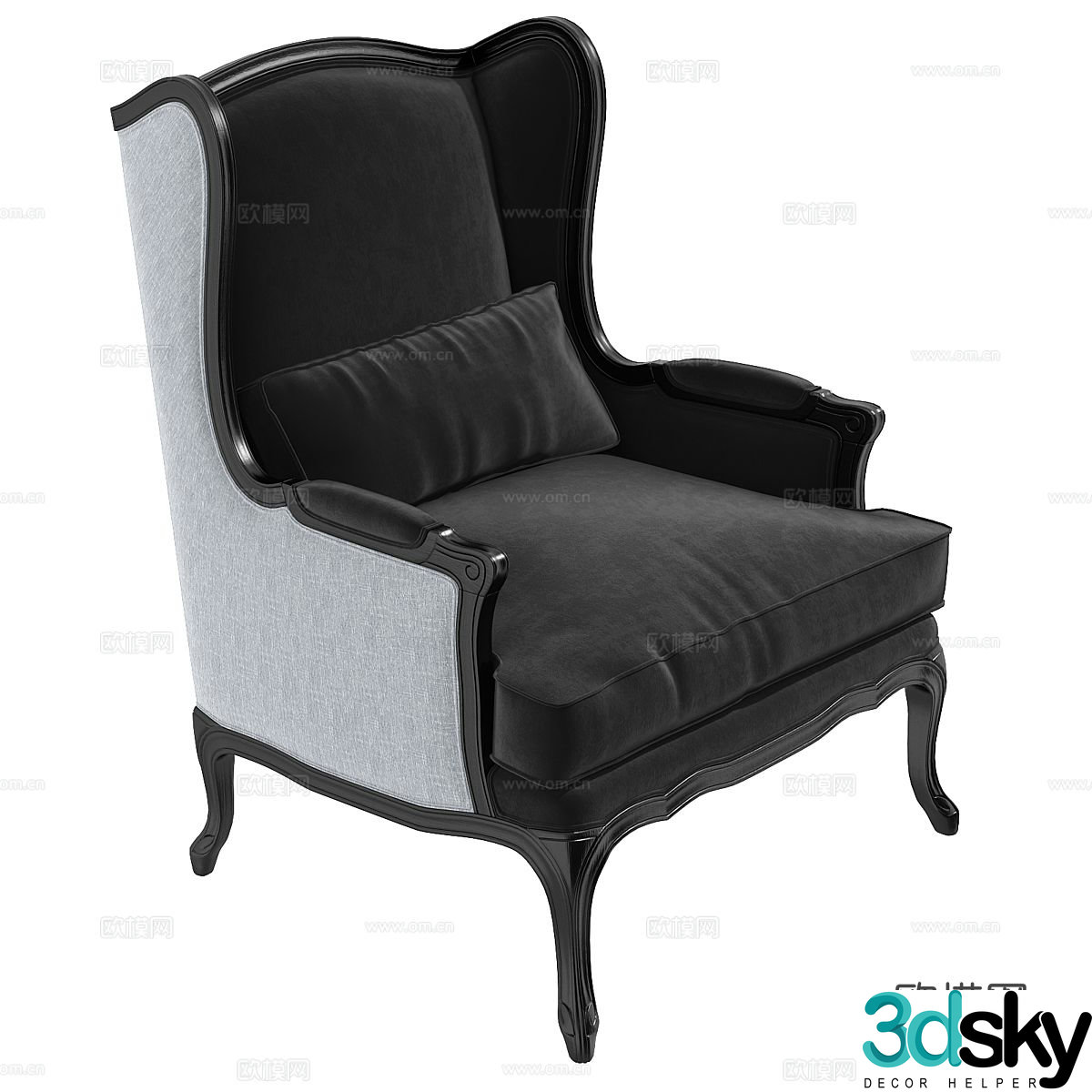 Single sofa armrest sofa 3d model