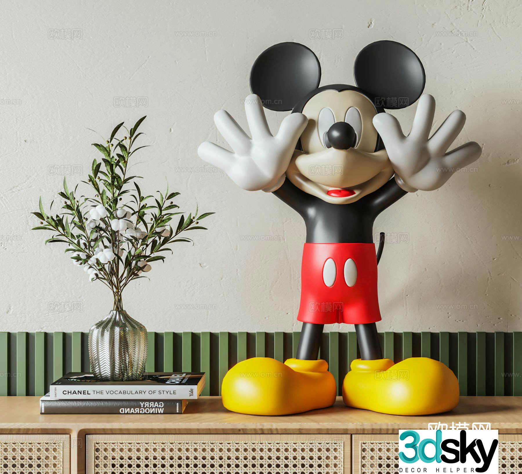 Mickey Toy Sculpture Doll Cartoon Ornaments 3D Model