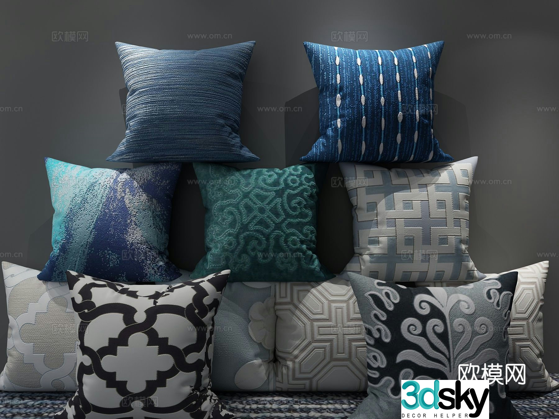 Modern pillow 3d model
