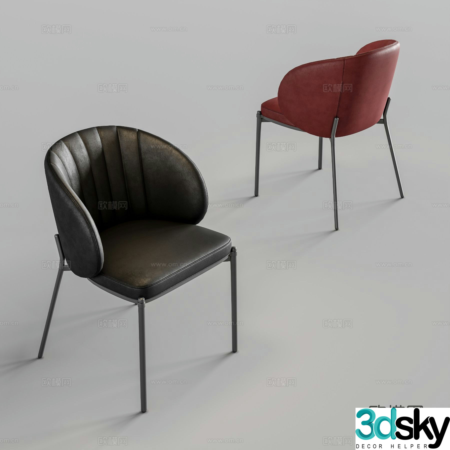 Modern chair single chair 3d model