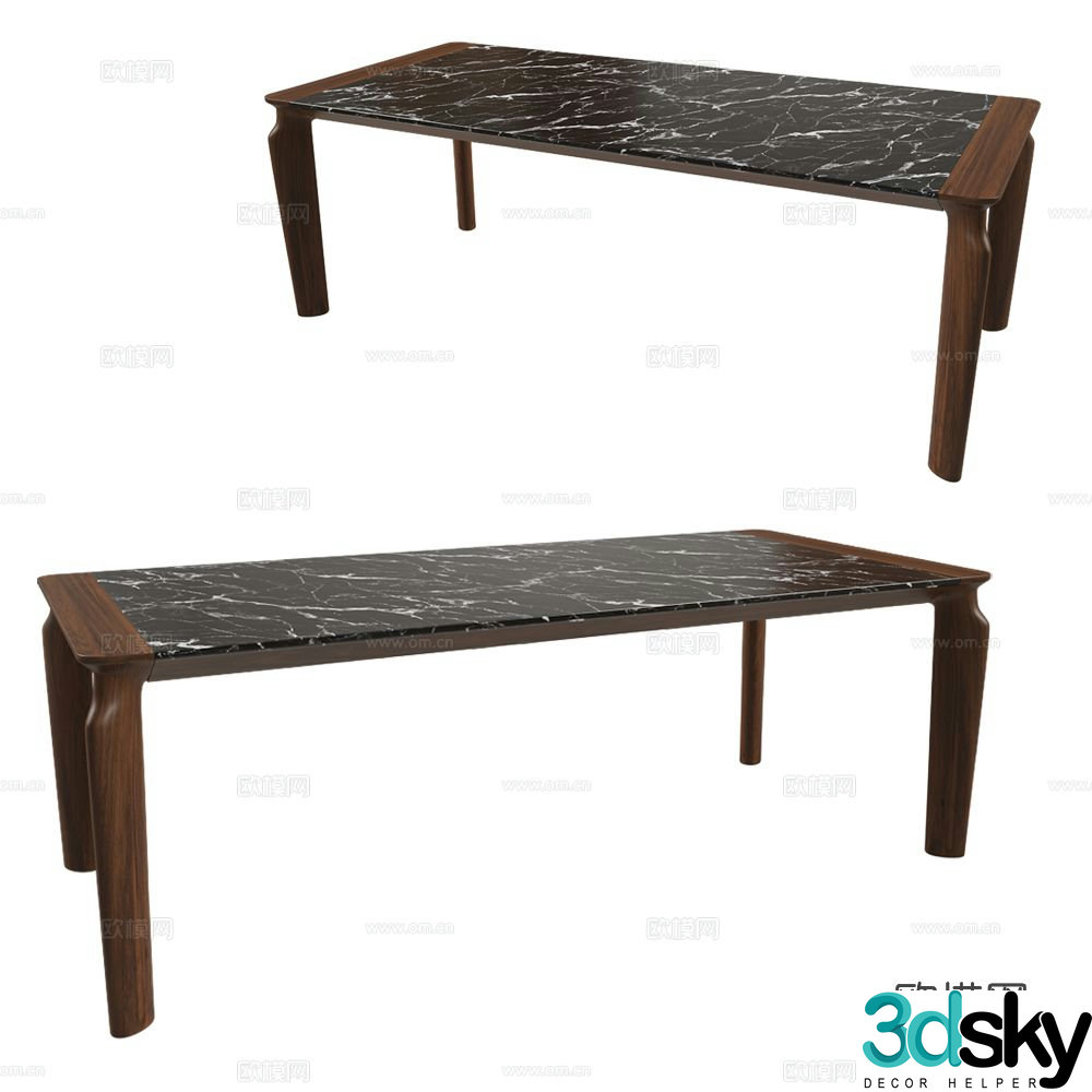 Porada dining table 3d model