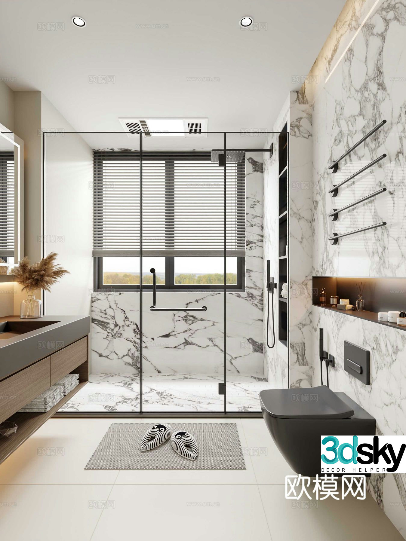 Modern bathroom bathroom 3d model