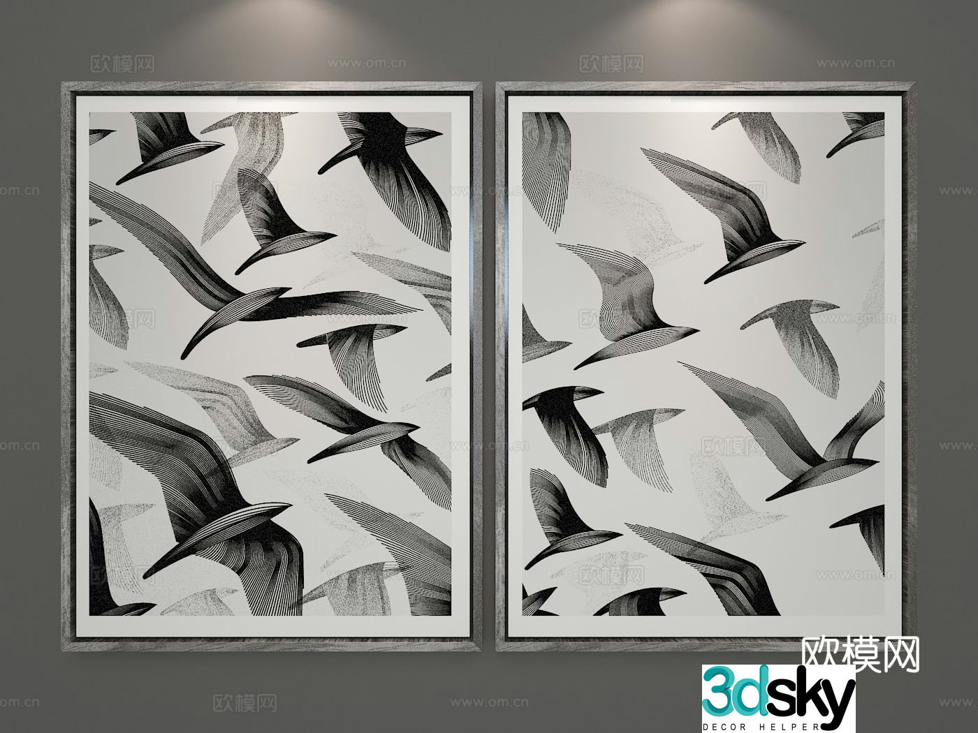 Texture painting decorative painting 3d model