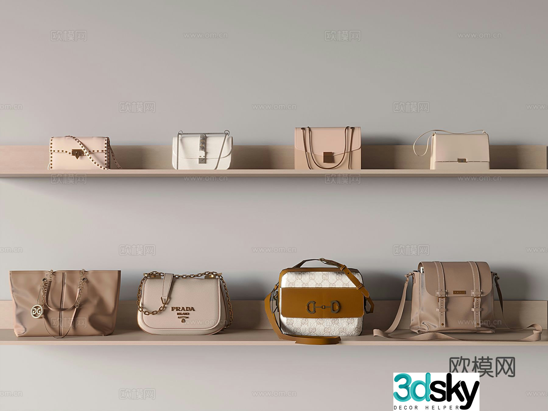 Bags luggage handbags women’s shoulder bags crossbody bags 3D model