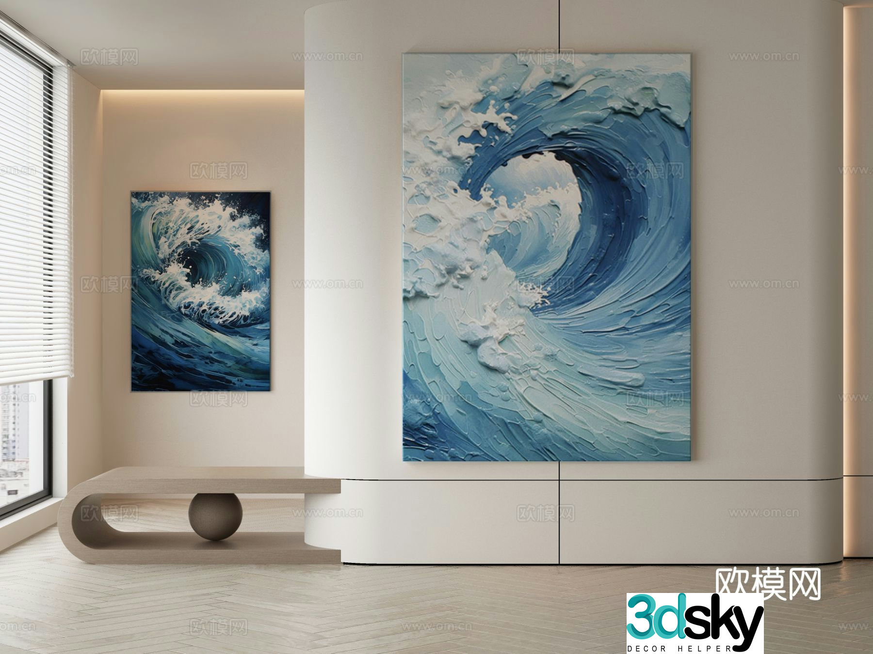 Decorative painting texture painting hanging painting 3d model