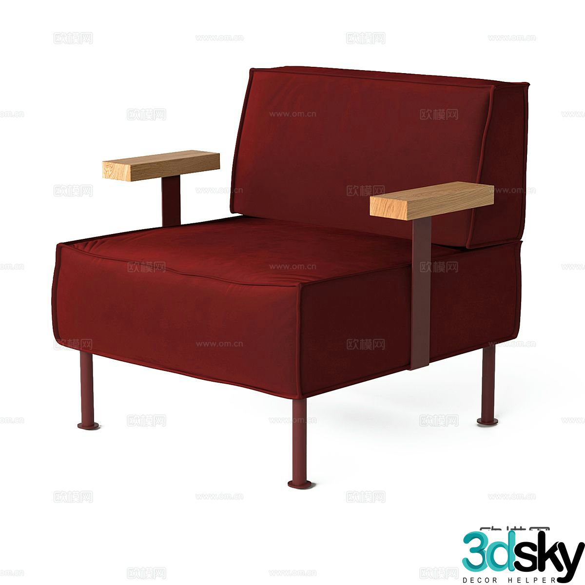 Modern sofa chair leisure chair 3d model