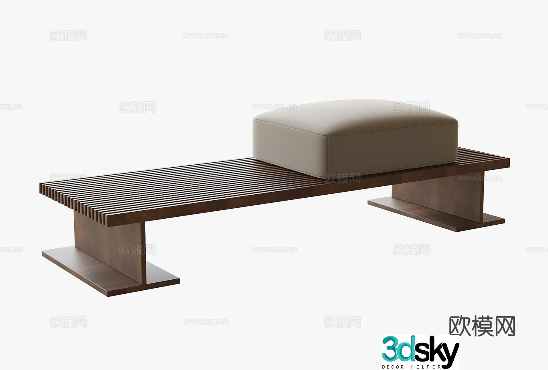 Stool Sofa Stool Shoe Changing Stool Wooden Stool 3D Model