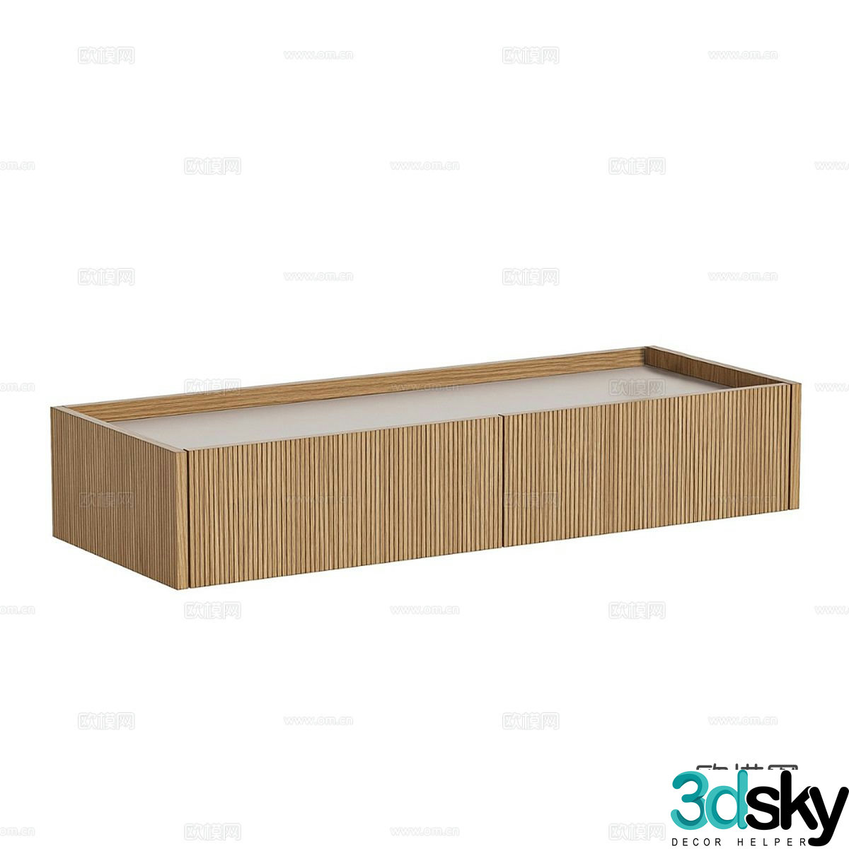 Nordic bedside table low cabinet 3d model