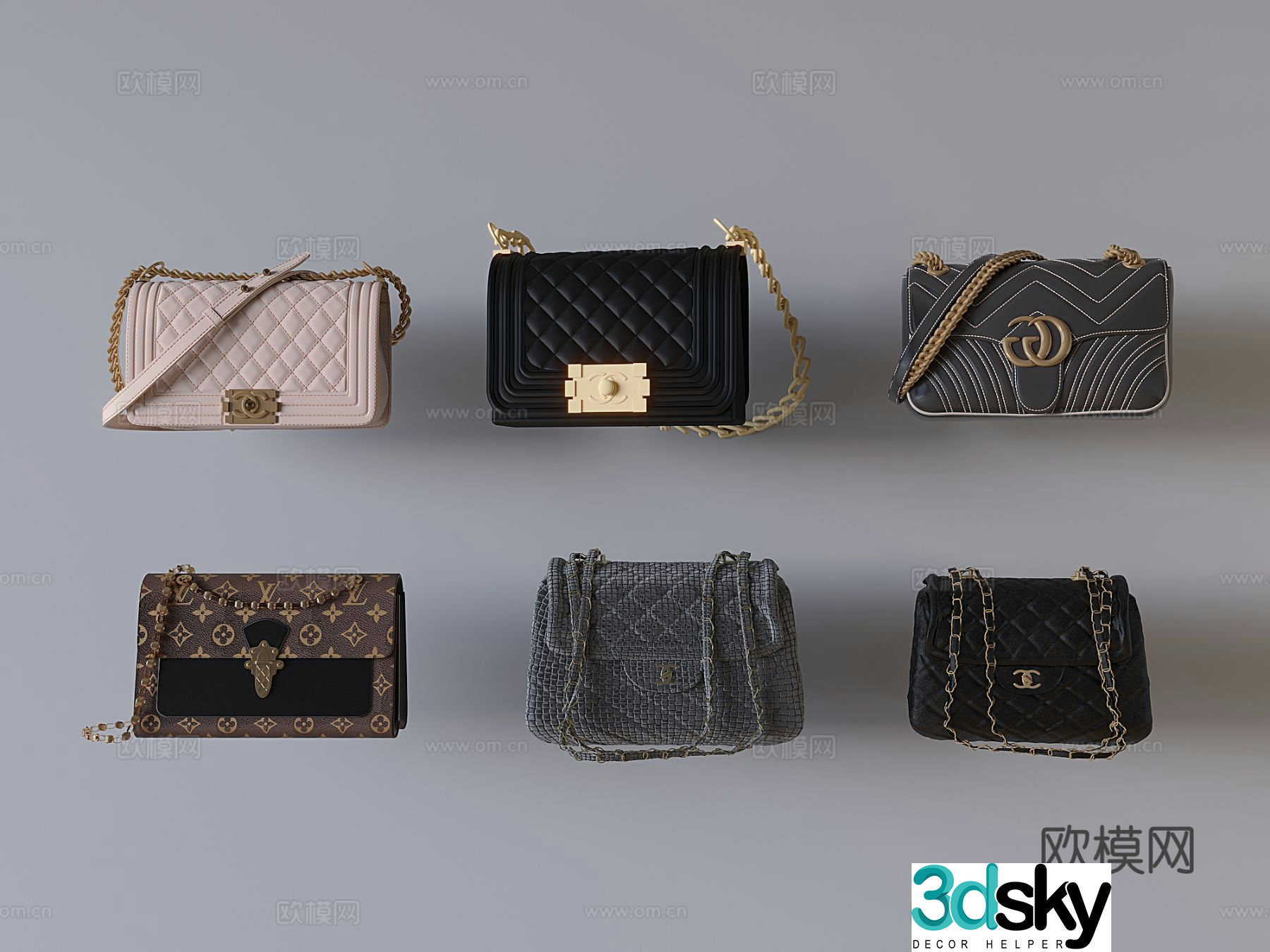 Women’s bag handbag leather bag shoulder bag crossbody bag 3d model