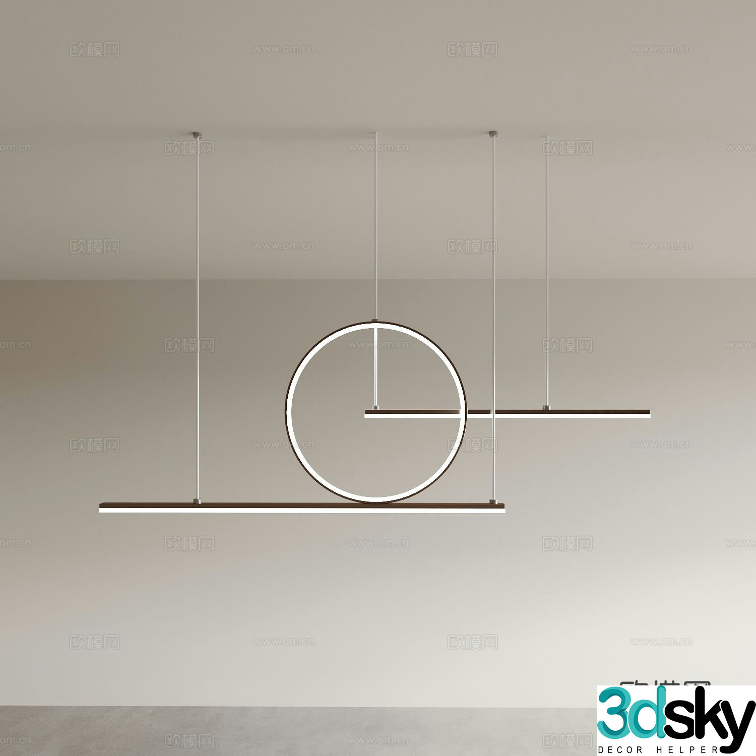 Light luxury chandelier hall chandelier 3d model