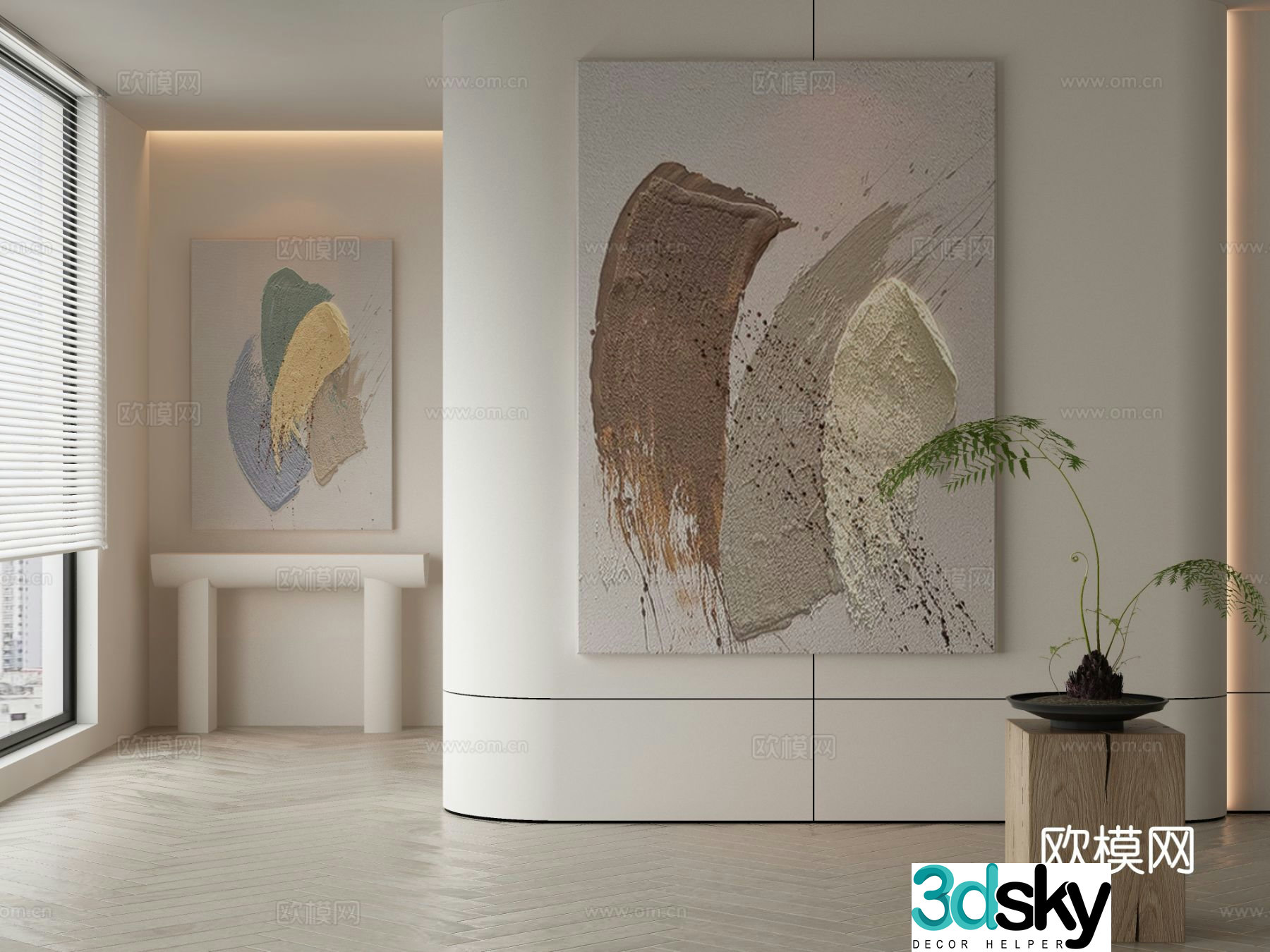 Decorative painting texture painting hanging painting 3d model