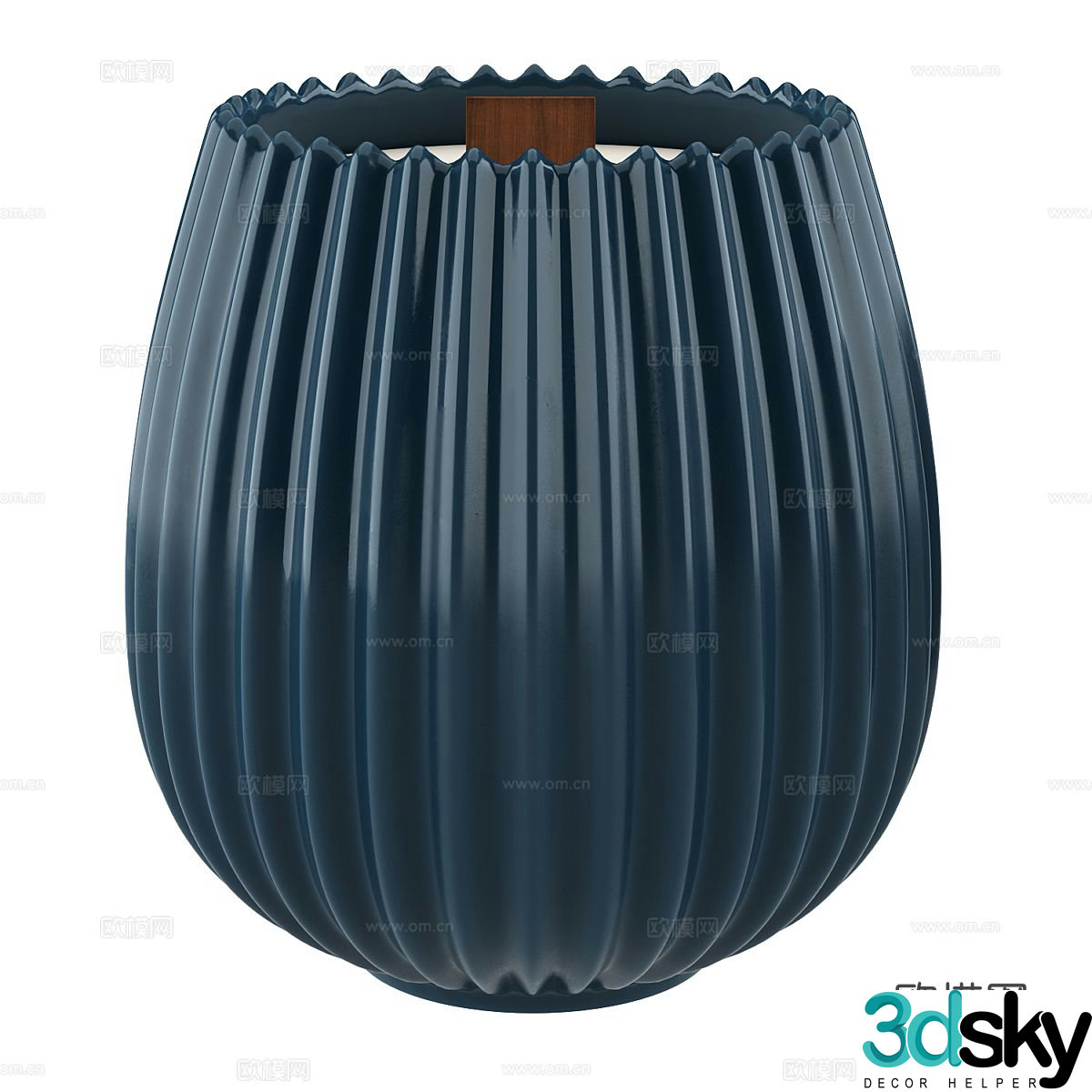 Modern candle candlestick ornaments 3d model