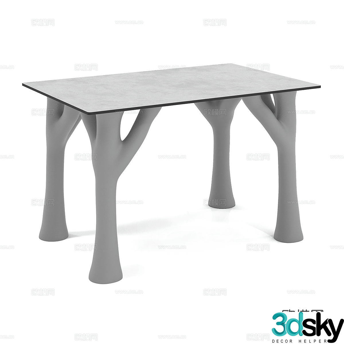 Simple coffee table abstract coffee table 3d model