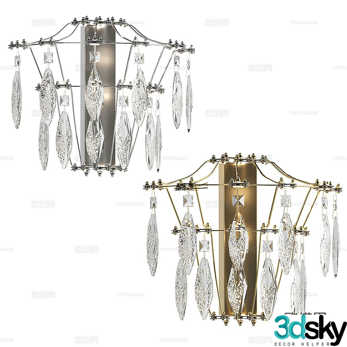 Light luxury wall lamp 3D model