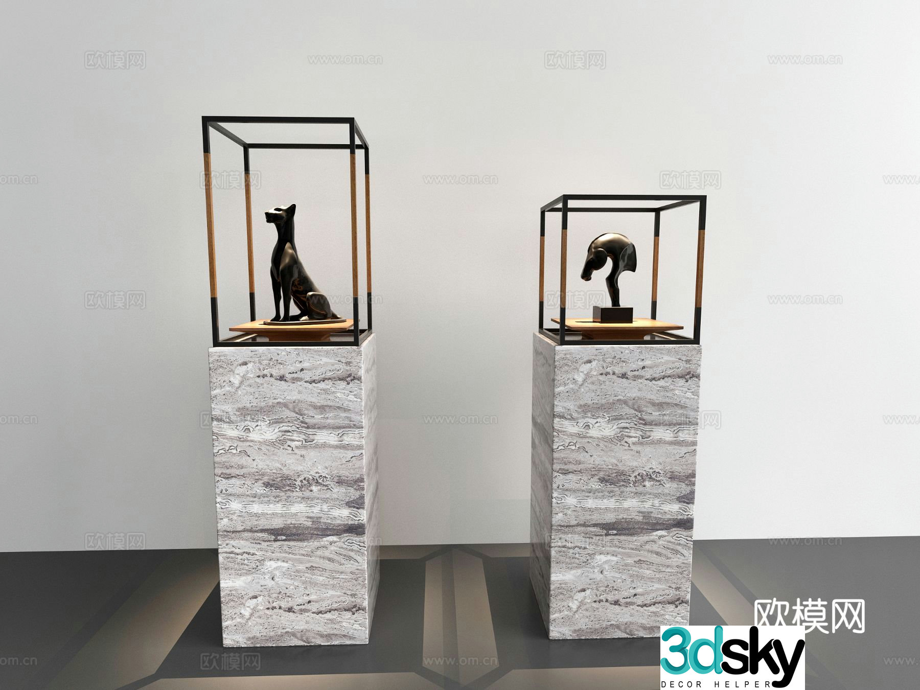 Modern abstract sculpture ornament 3d model